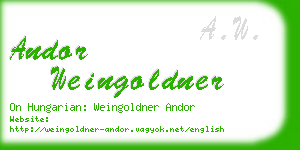 andor weingoldner business card